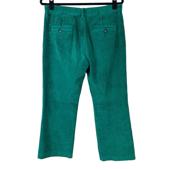 ISABEL MARANT Moreo Cord Trousers Pants Green US 10 FR 42 Corduroy Cropped - Picture 3 of 11